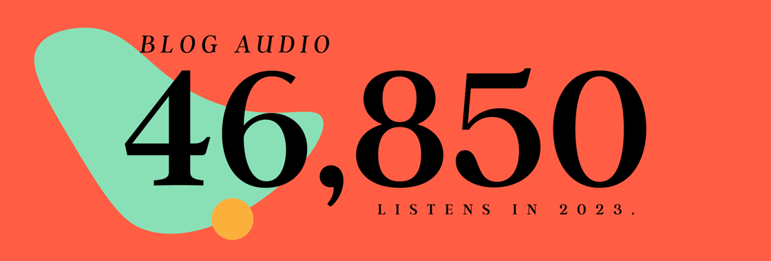 BLOG AUDIO - 46,850 LISTENS IN 2023
