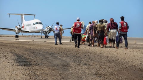 ICRC delivering humanitarian aids