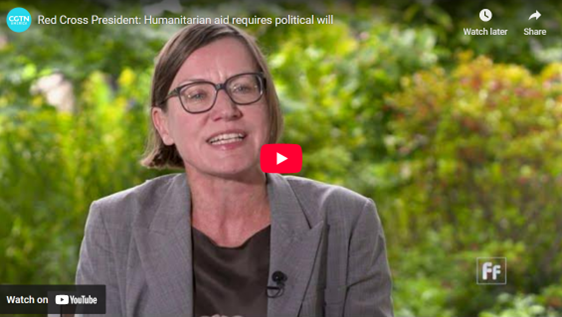 ICRC President Mirjana Spoljaric Egger, discussed Gaza, Sudan and the need for political will to ensure people get the aid they need, on CGTN America, in a YouTube video. 
