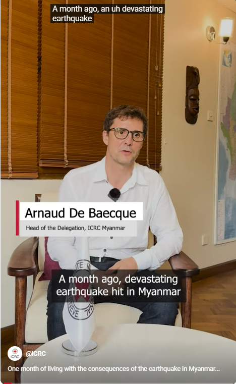 One month of living with the earthquake consequences in Myanmar