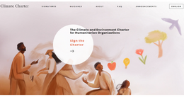 Front page of the climate charter website