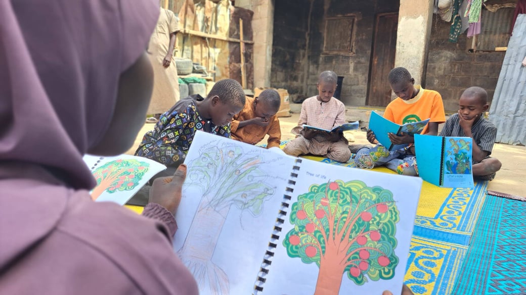 A counselling session held in north-east Nigeria's Maiduguri provides guidance and support to children whose relatives have gone missing